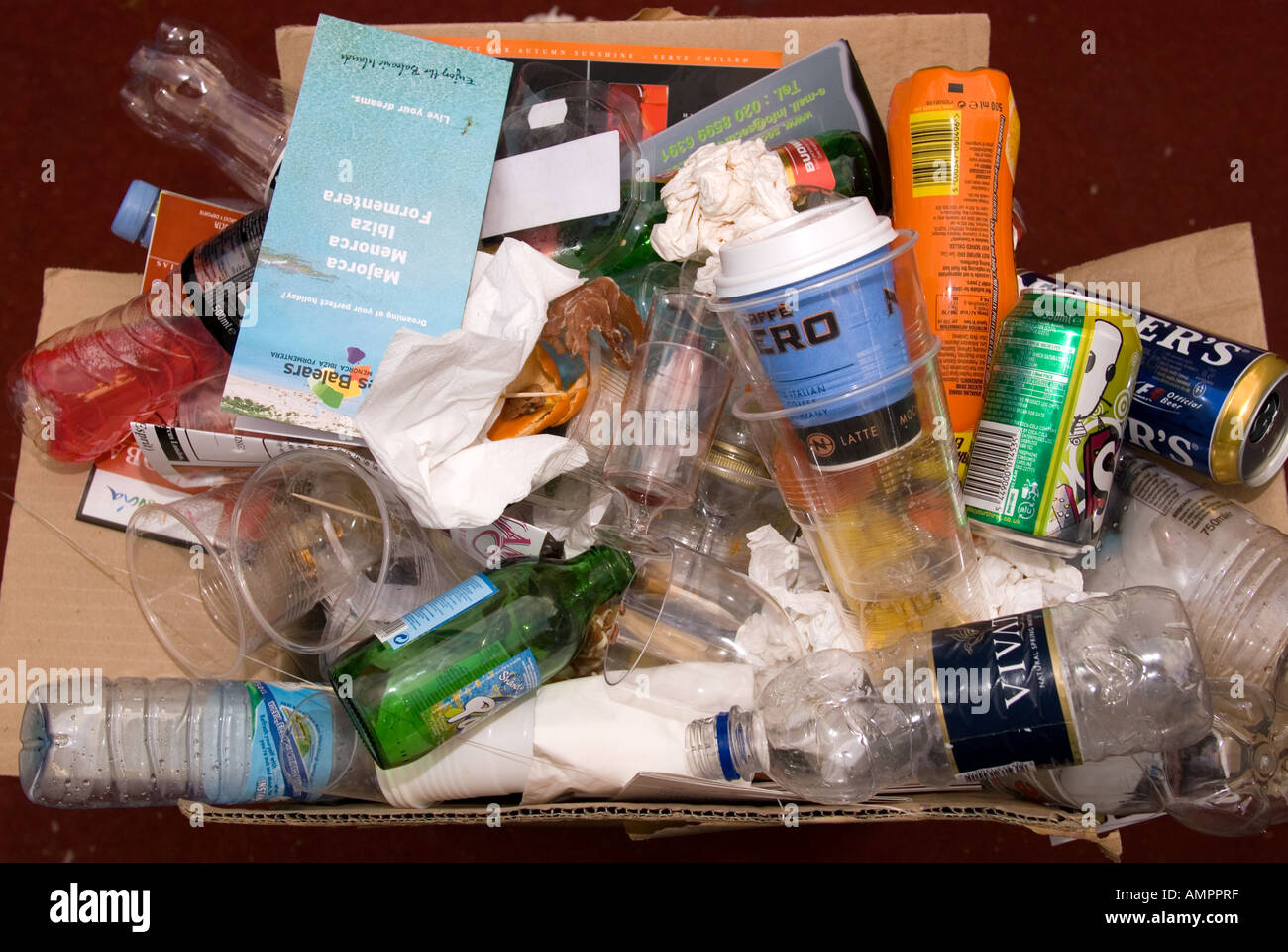 Garbage piled up in box at Regents Street Festival London 2006 Stock ...