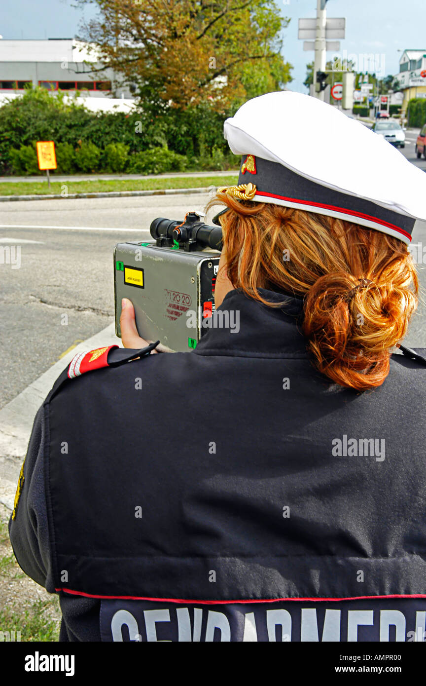 Police speed gun car hi-res stock photography and images - Alamy
