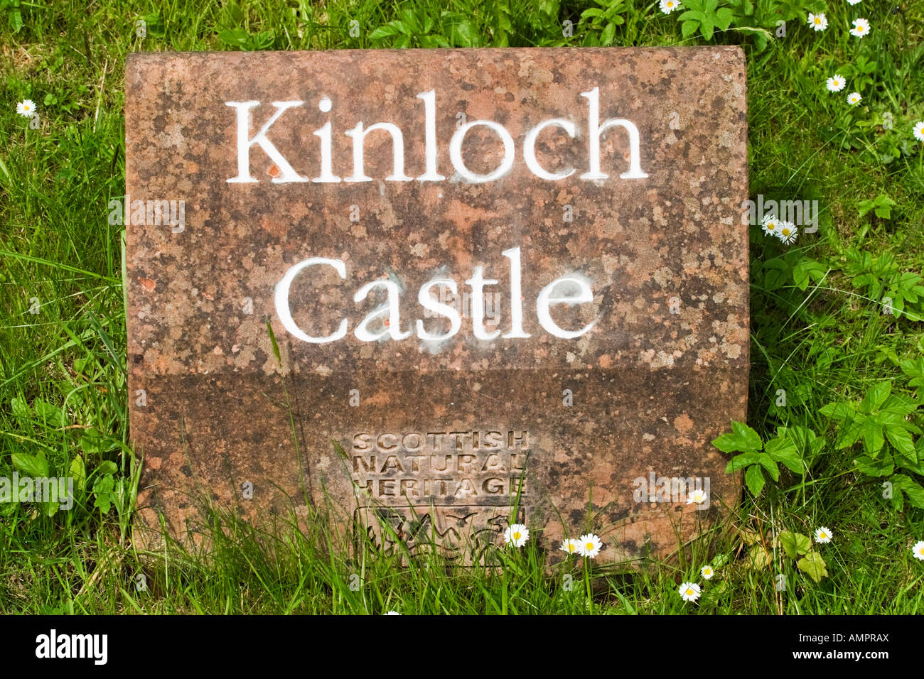 Kinloch Castle sign on the island of Rum Stock Photo Alamy