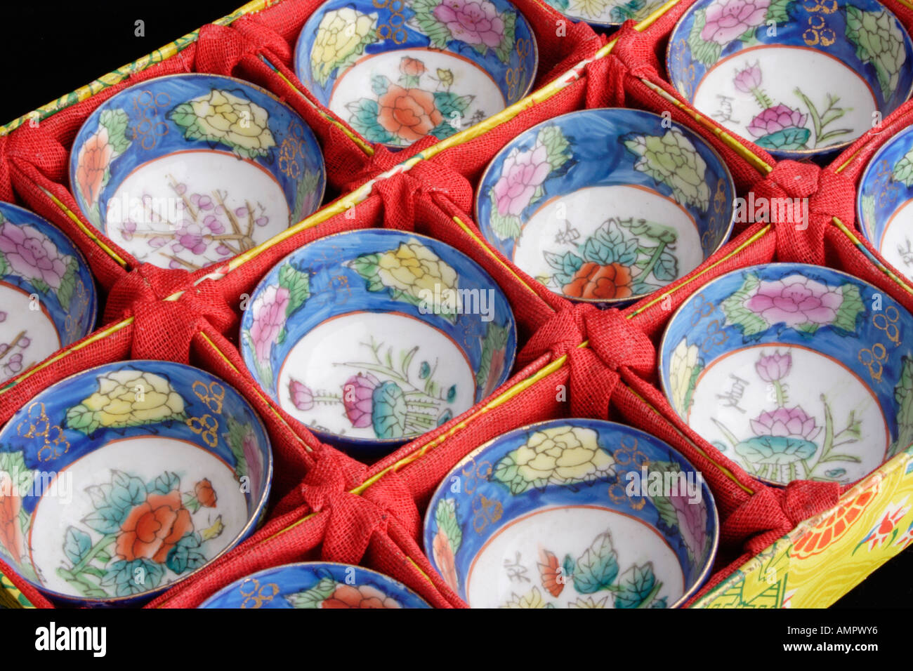 A set of traditional Chinese tea cups Stock Photo Alamy