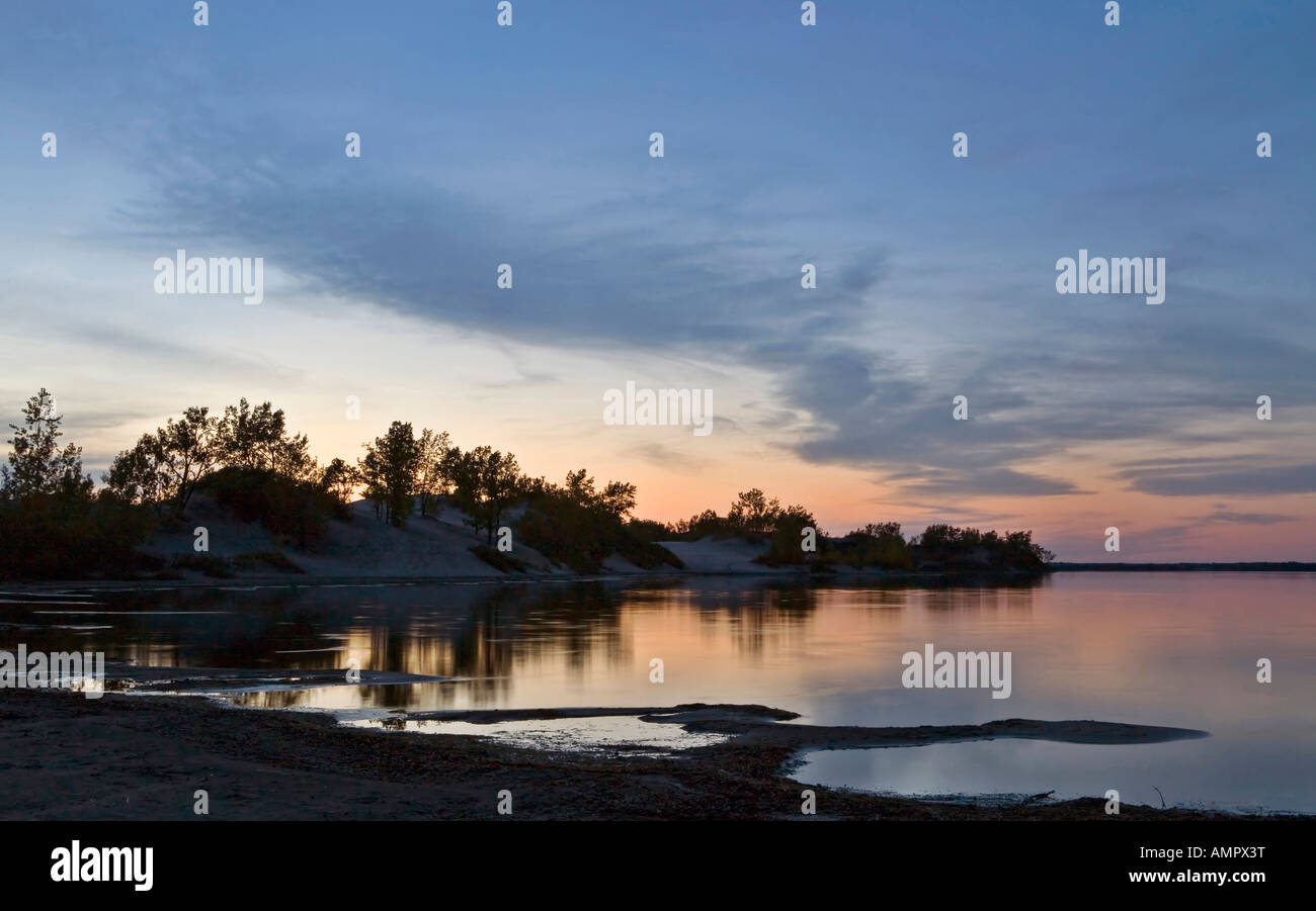 Westlake at Sandbanks Provincial Park after Sunset Ontario Canada Stock