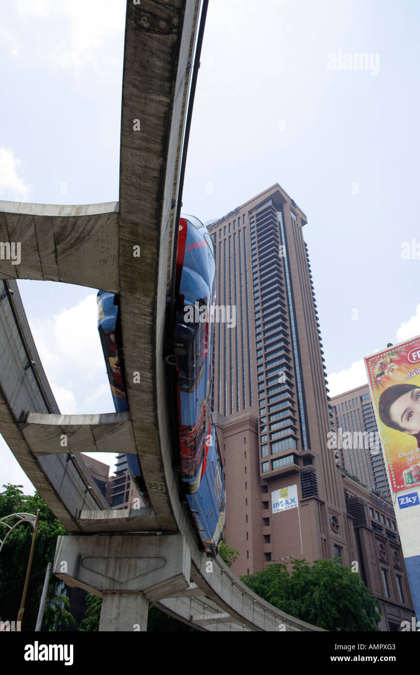 Monorail train in Kuala Lumpur, Malaysia Stock Photo