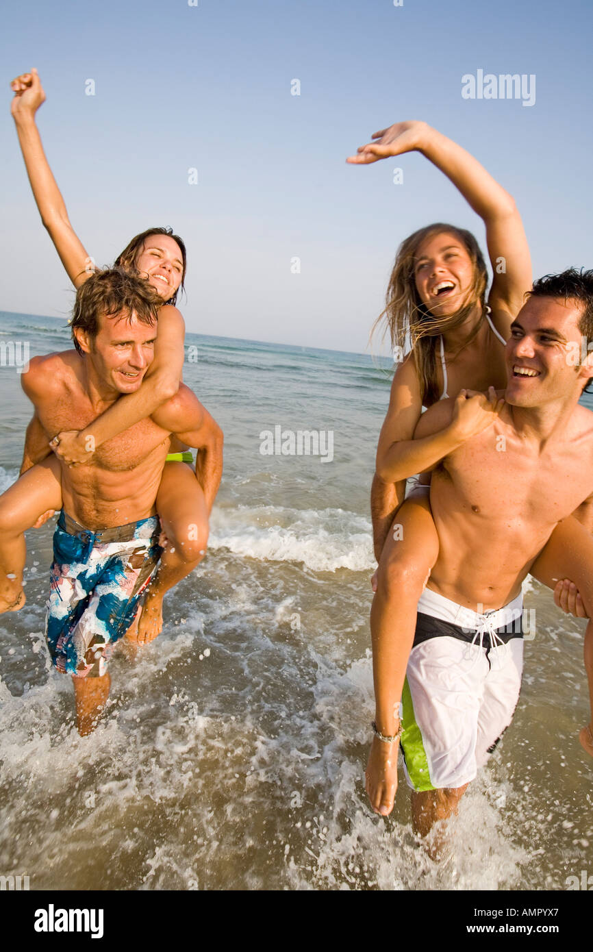 Fun at the Beach Stock Photo - Alamy