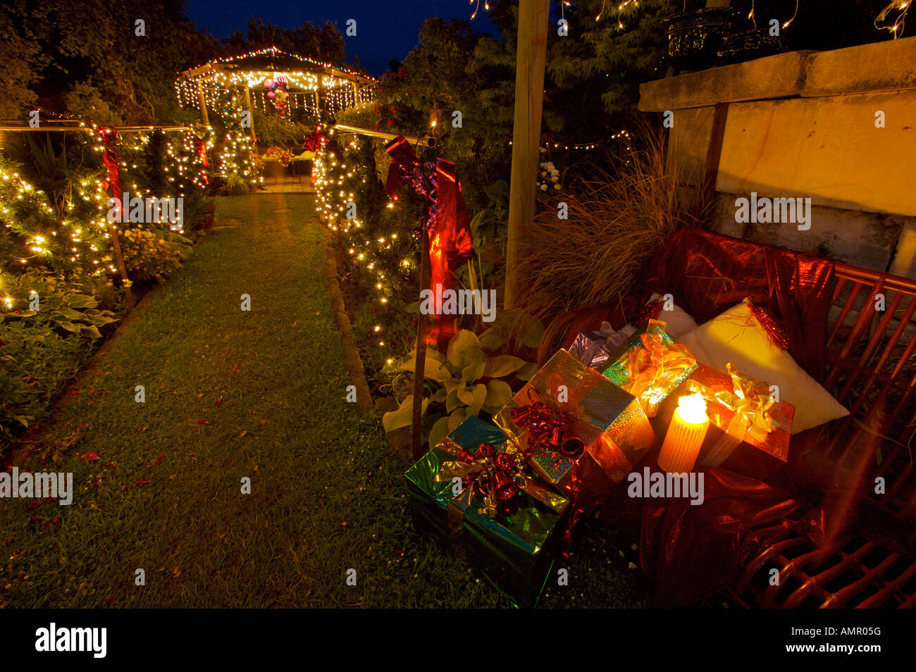Christmas Lights, 2006, at Les and Bev Pickworth's house, Pukeuri, East