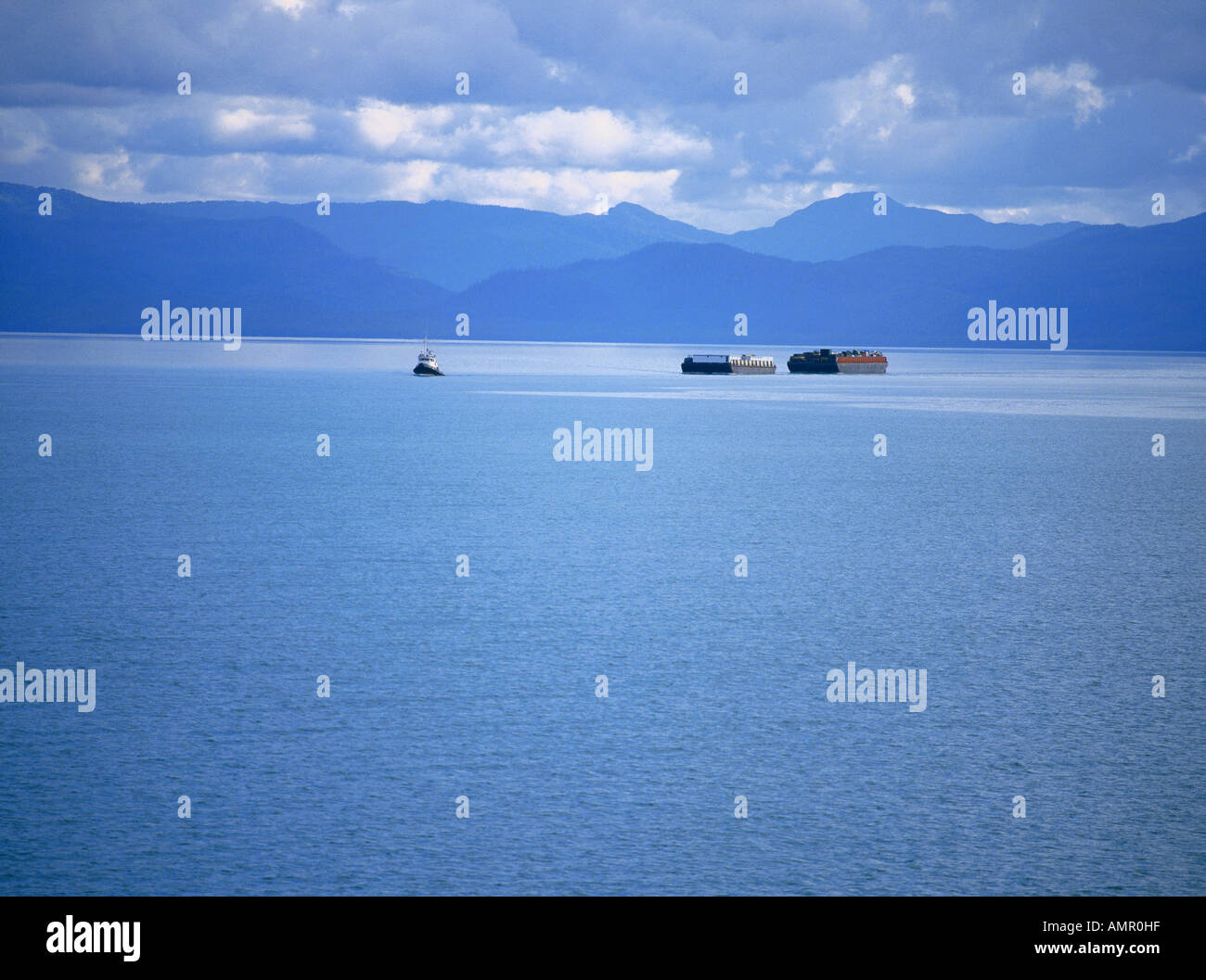 Barge Transport, Alaska, USA Stock Photo