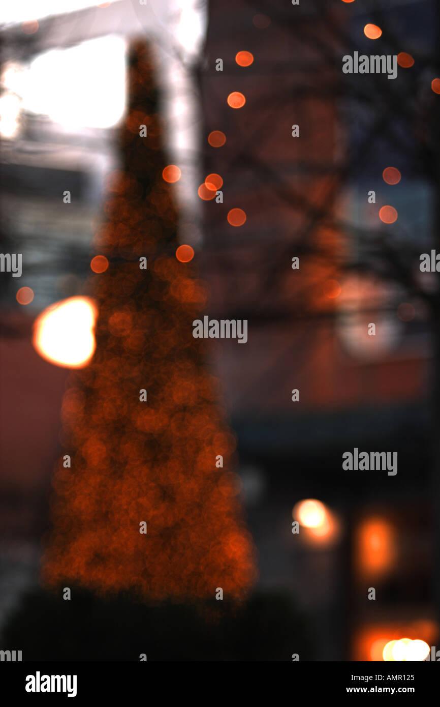 Christmas Tree in Manchester England Stock Photo Alamy