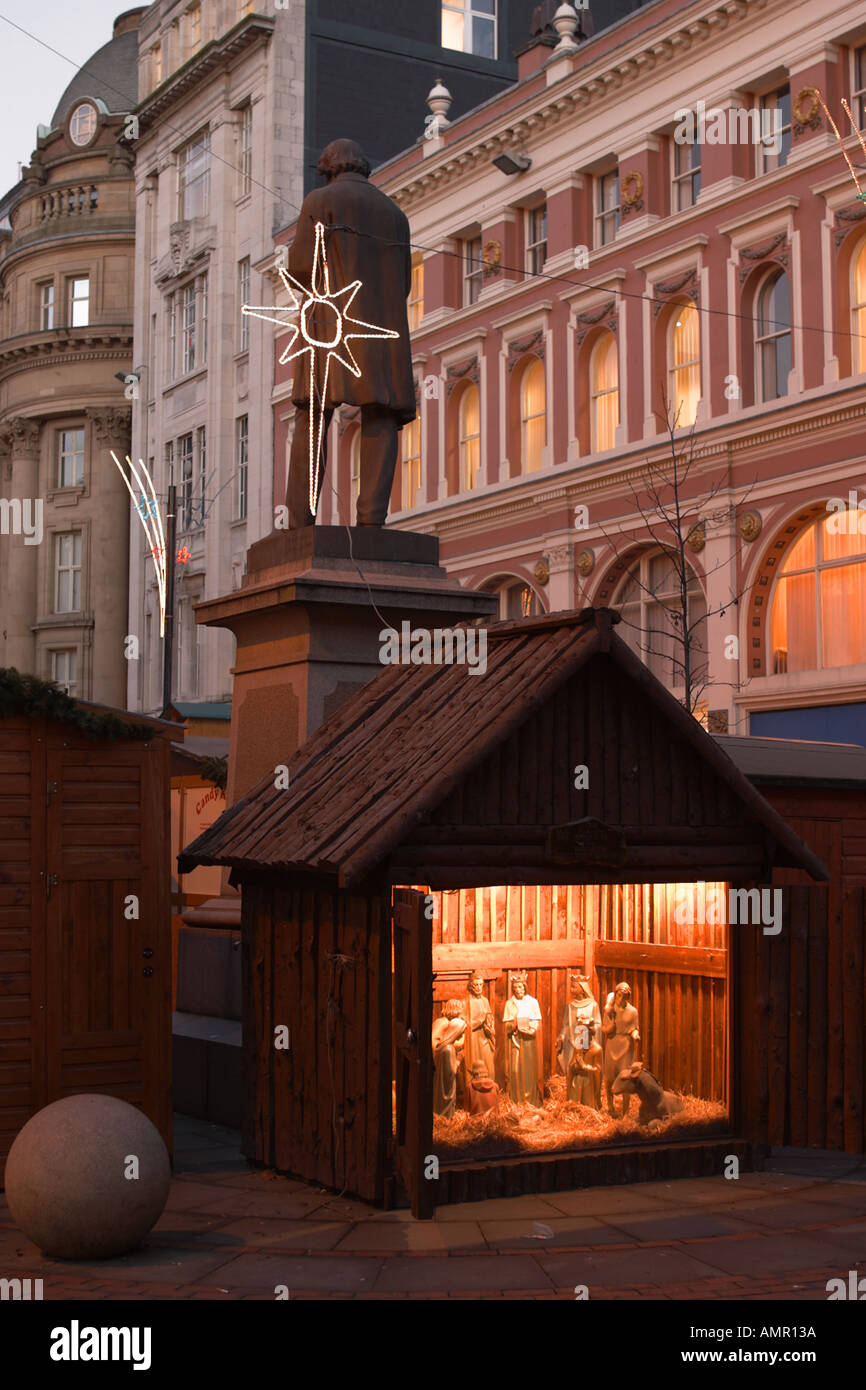 Christmas nativity scene in Manchester Stock Photo