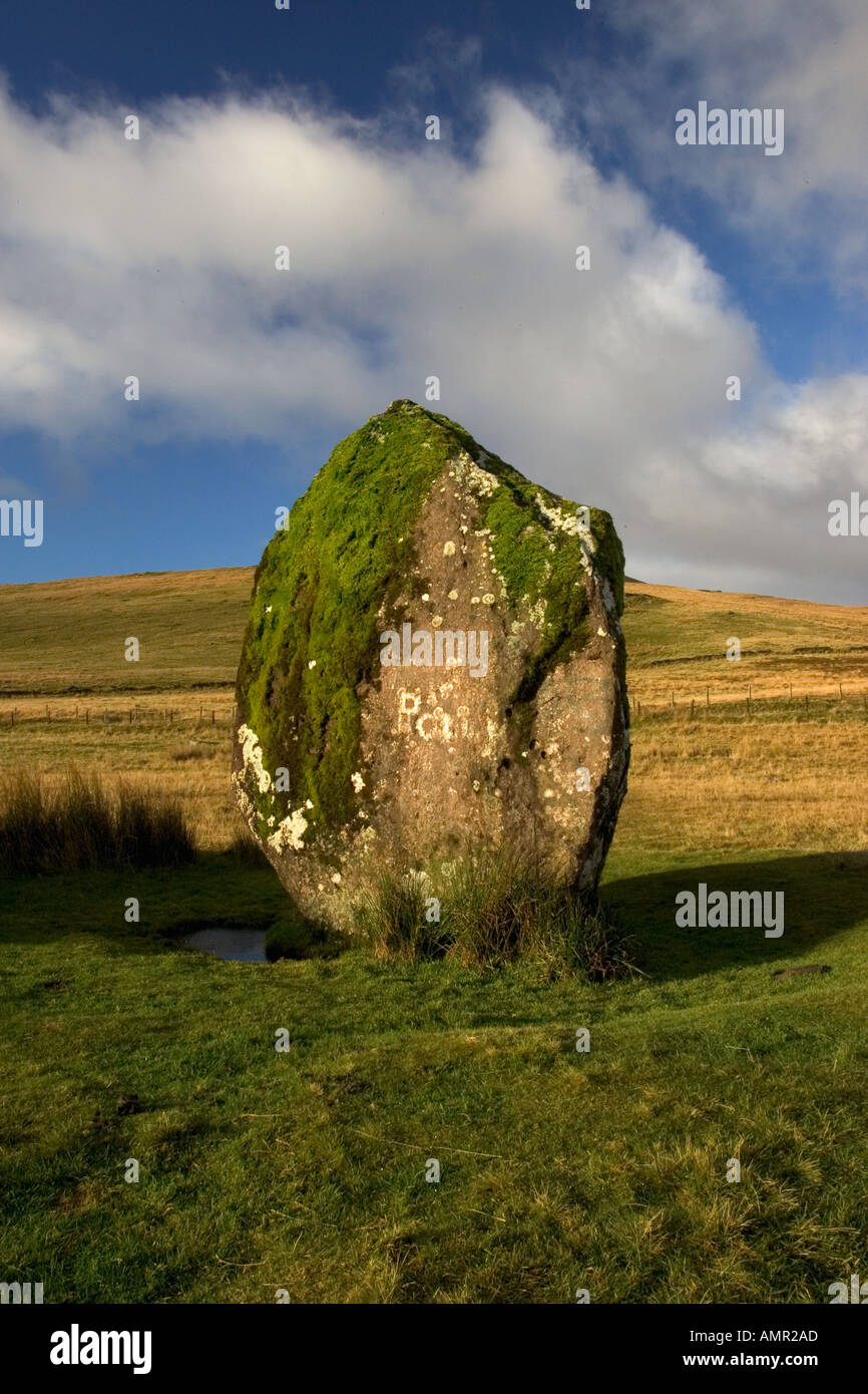 Maen Llia standing stone, Brecon Beacons National Park, Wales. Stock Photo
