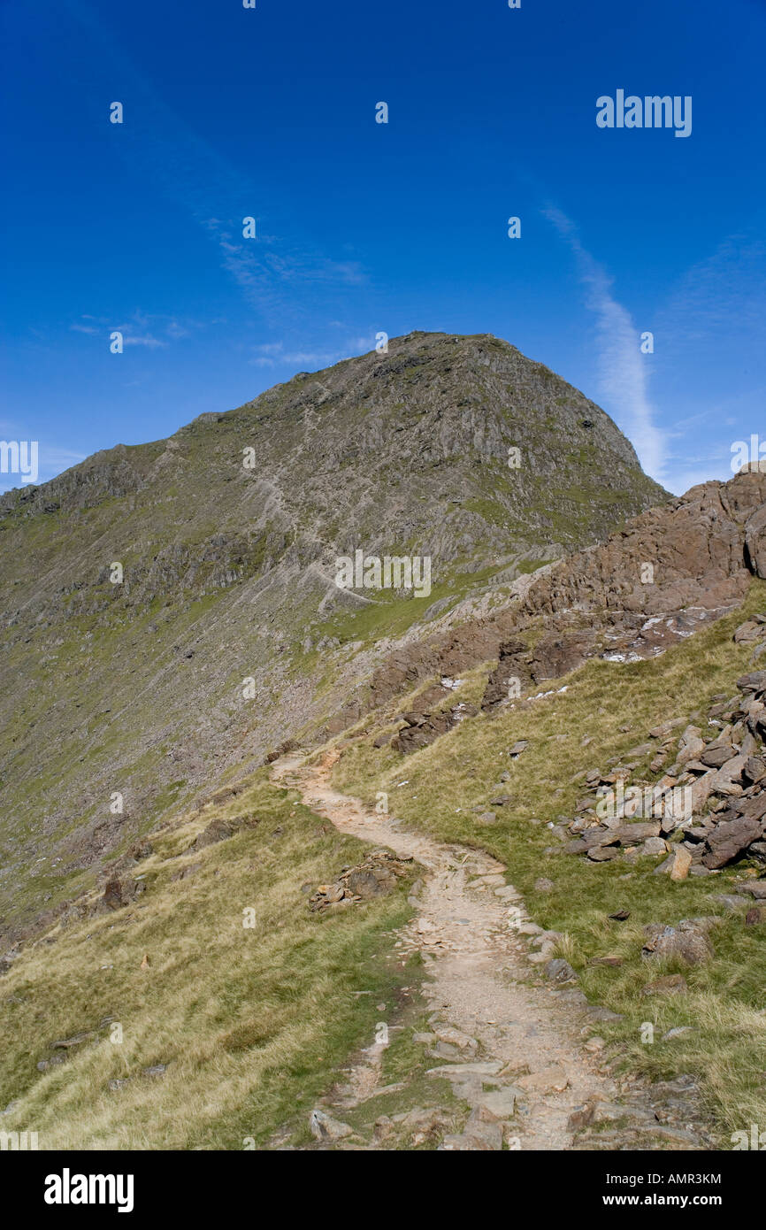 The Peak Of Snowdon From The Watkin Path On The South Ridge Snowdonia 