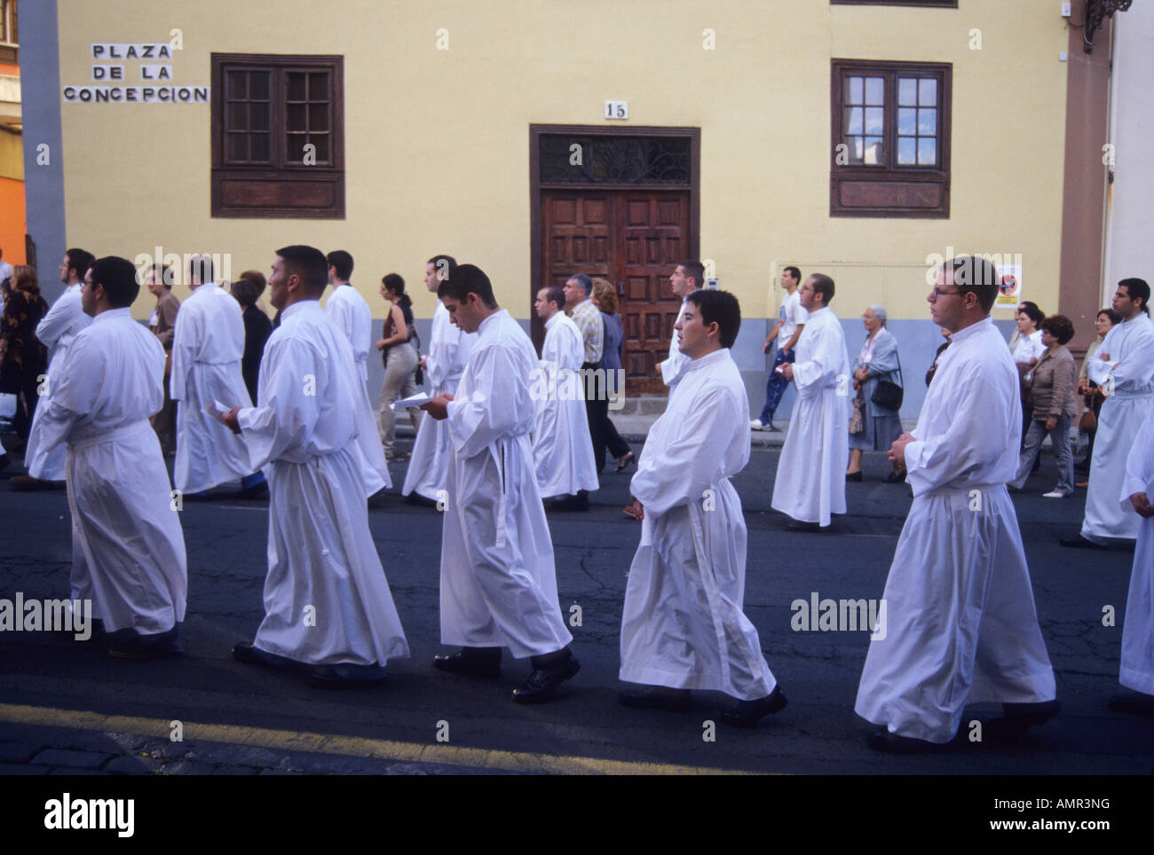 Santisima Virgen del Rosario procession in San Cristobal de La Laguna TENERIFE ISLAND Canary Islands SPAIN Stock Photo
