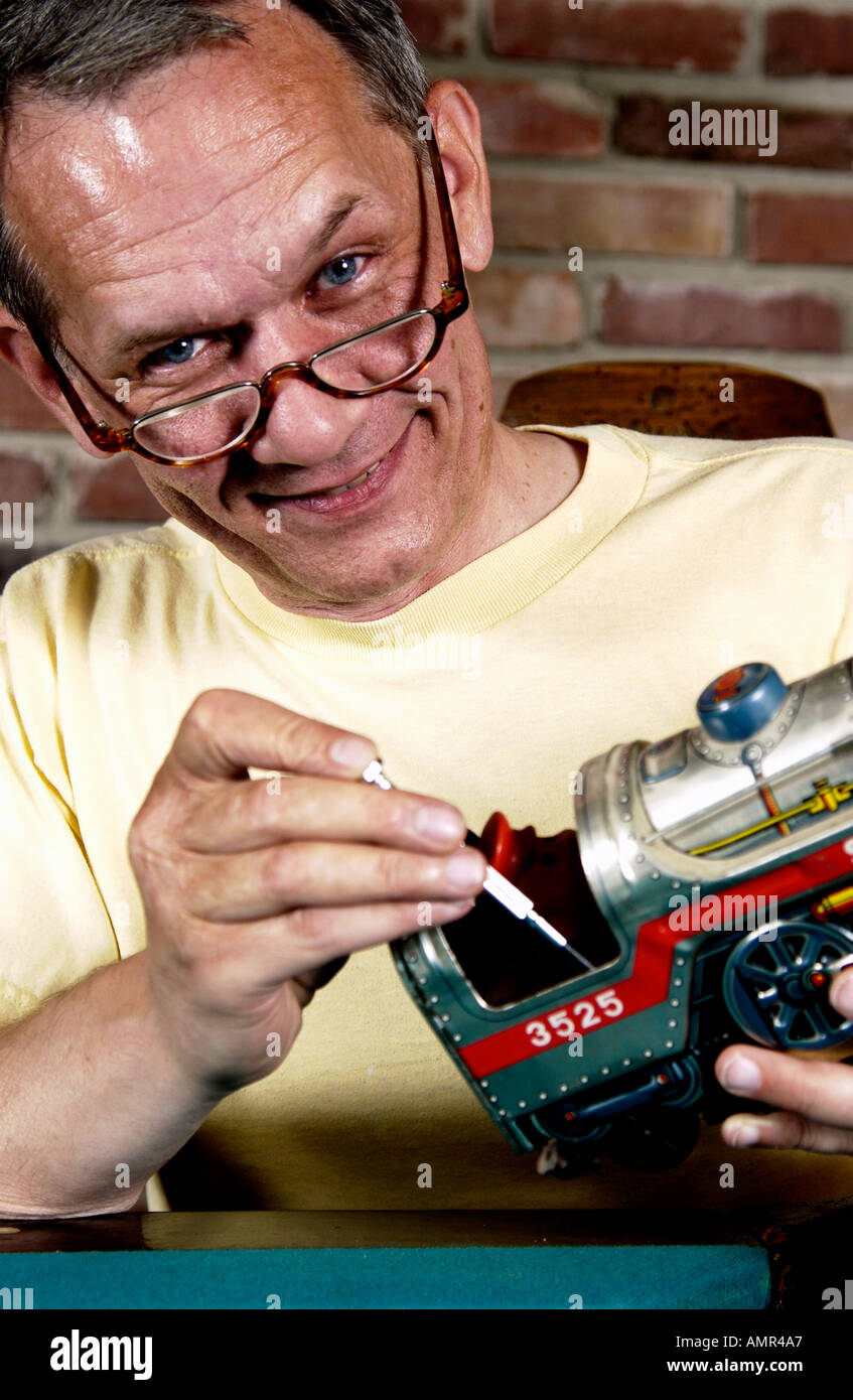 Toy train model aging hires stock photography and images Alamy