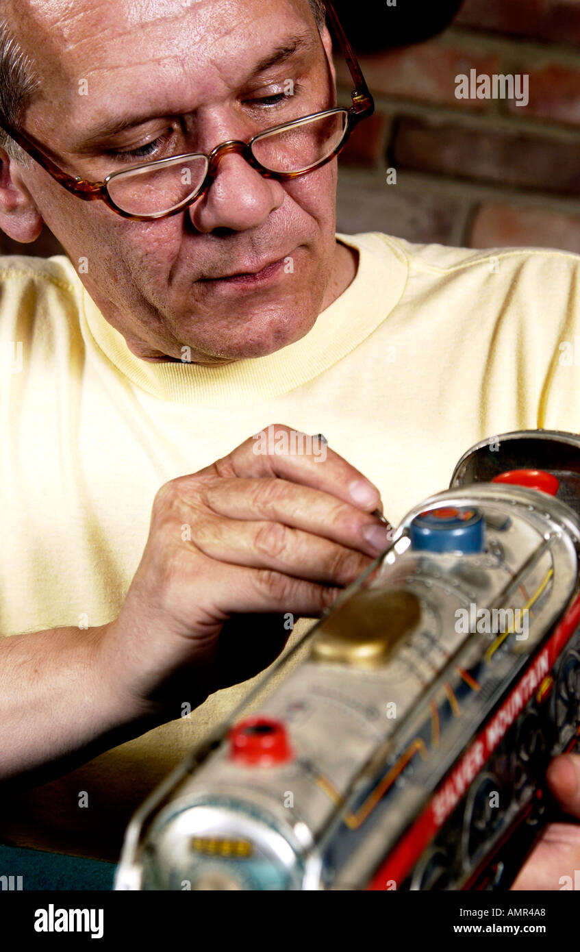 Toy train model aging hires stock photography and images Alamy