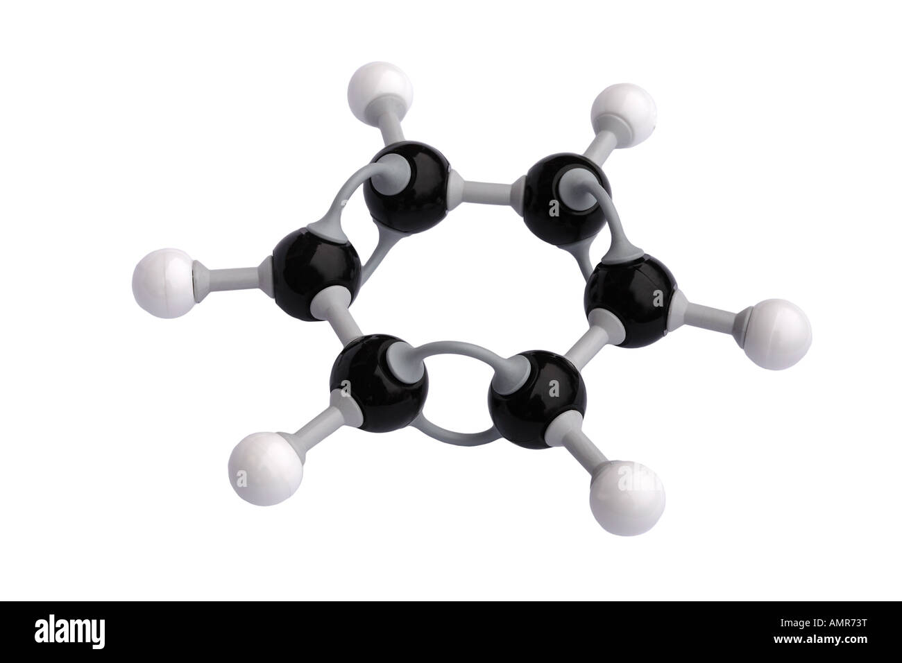 Molecular model of Benzene Stock Photo