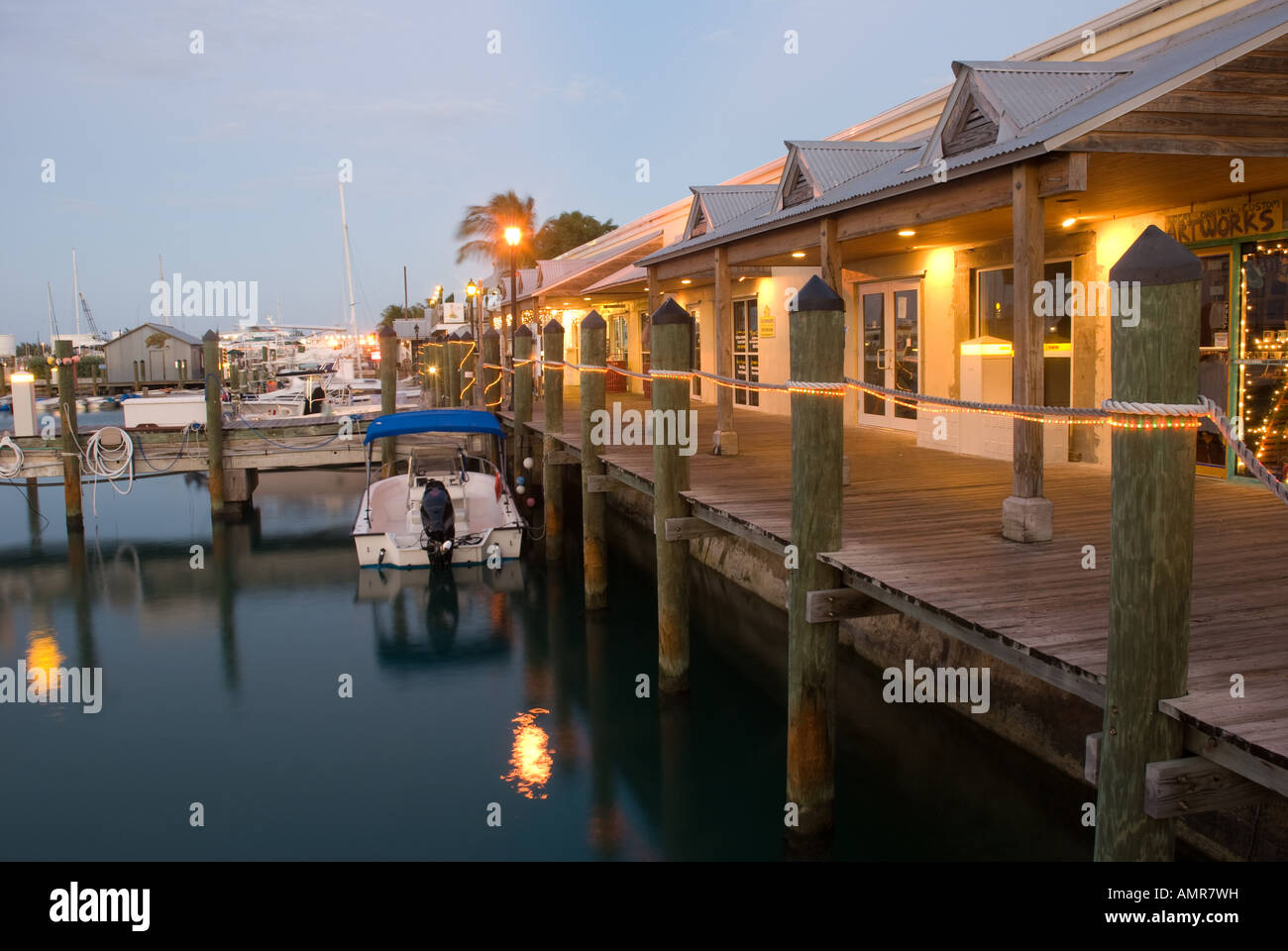 Key West Florida Harbour at Dusk Stock Photo - Alamy