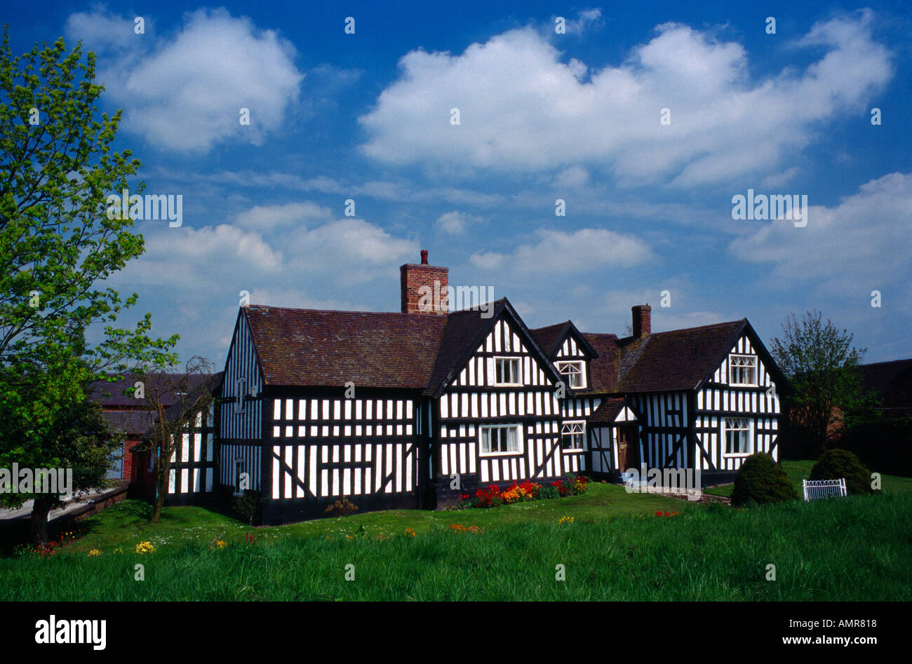 Black and White 15th Century English House Shropshire Salop England UK United Kingdom GB Great Britain British Isles Europe Stock Photo