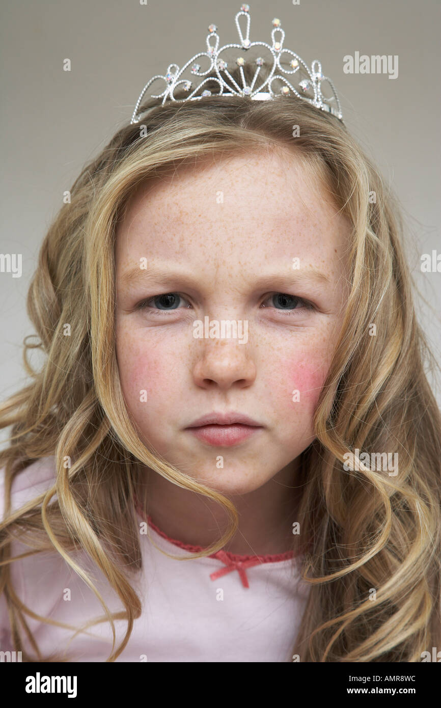 Portrait of Angry Girl Stock Photo