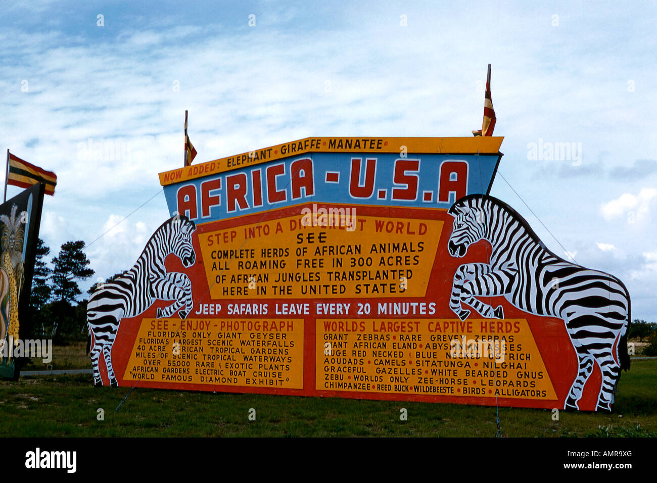Sign at �Africa USA� an early Florida amusement park