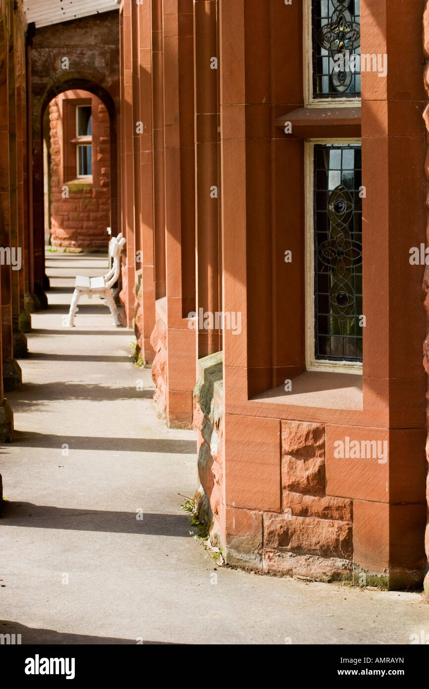 Park bench at Kinloch Castle on the island of Rum Stock Photo Alamy