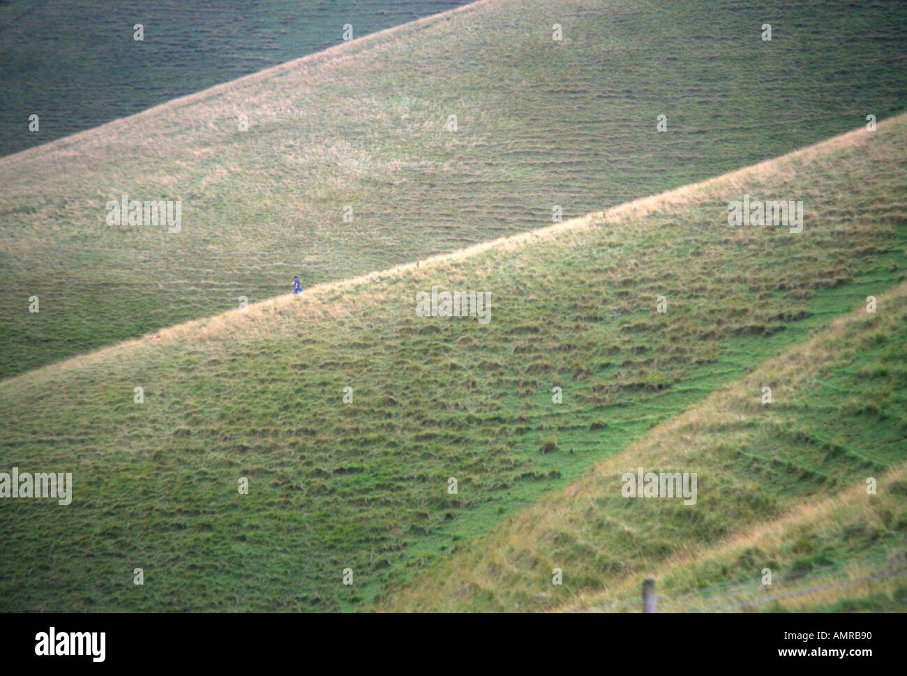 Rolling chalk downland Cherhill Wiltshire England Stock Photo