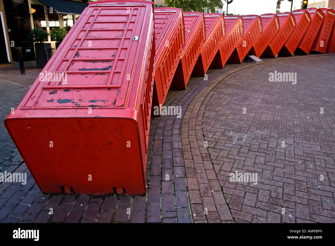 A sculpture by David Mach entitled 'Out of Order' unveiled December