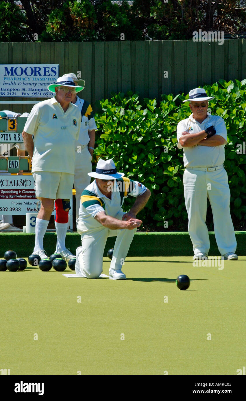 Lawn bowls competition at club in Hampton Melbourne Victoria Australia  Stock Photo - Alamy