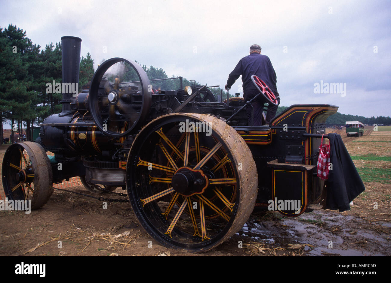 Traction engines at work Stock Photo Alamy