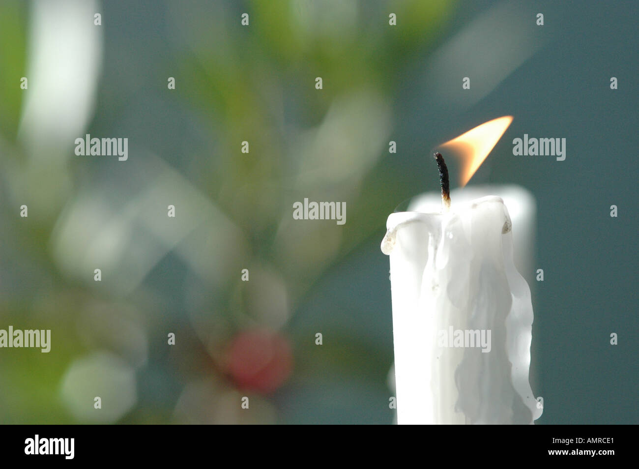 White candle burning, close up Stock Photo - Alamy