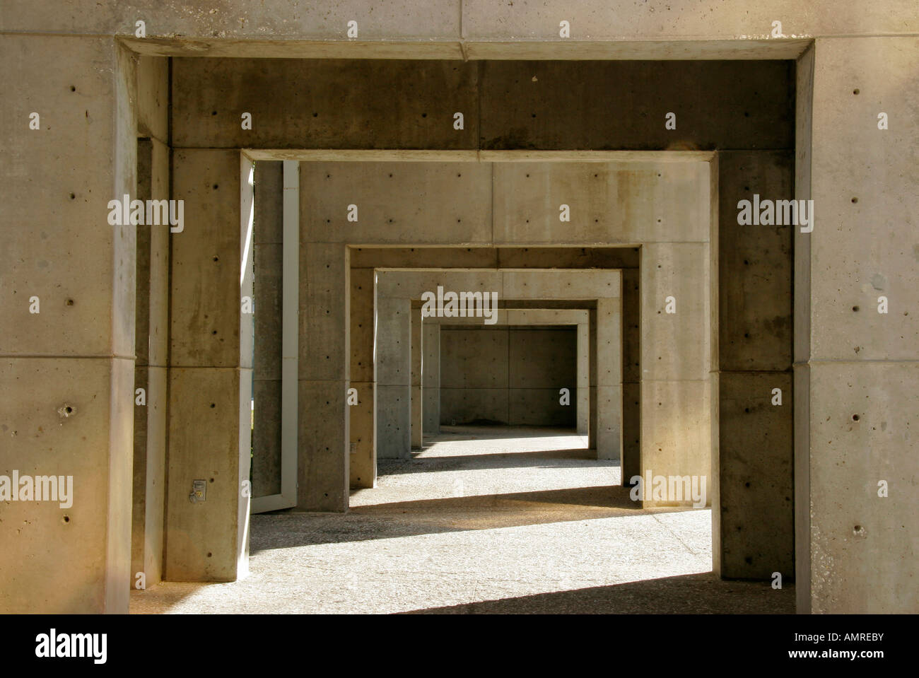 Concrete Columns Museum of Science and Technology Tampa Florida USA Stock Photo