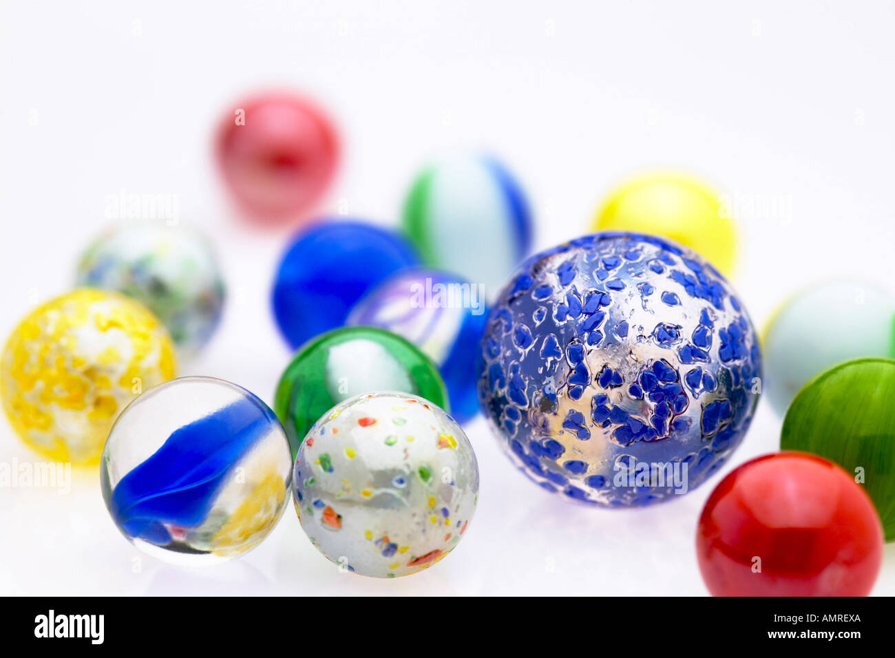 Assorted Marbles Stock Photo