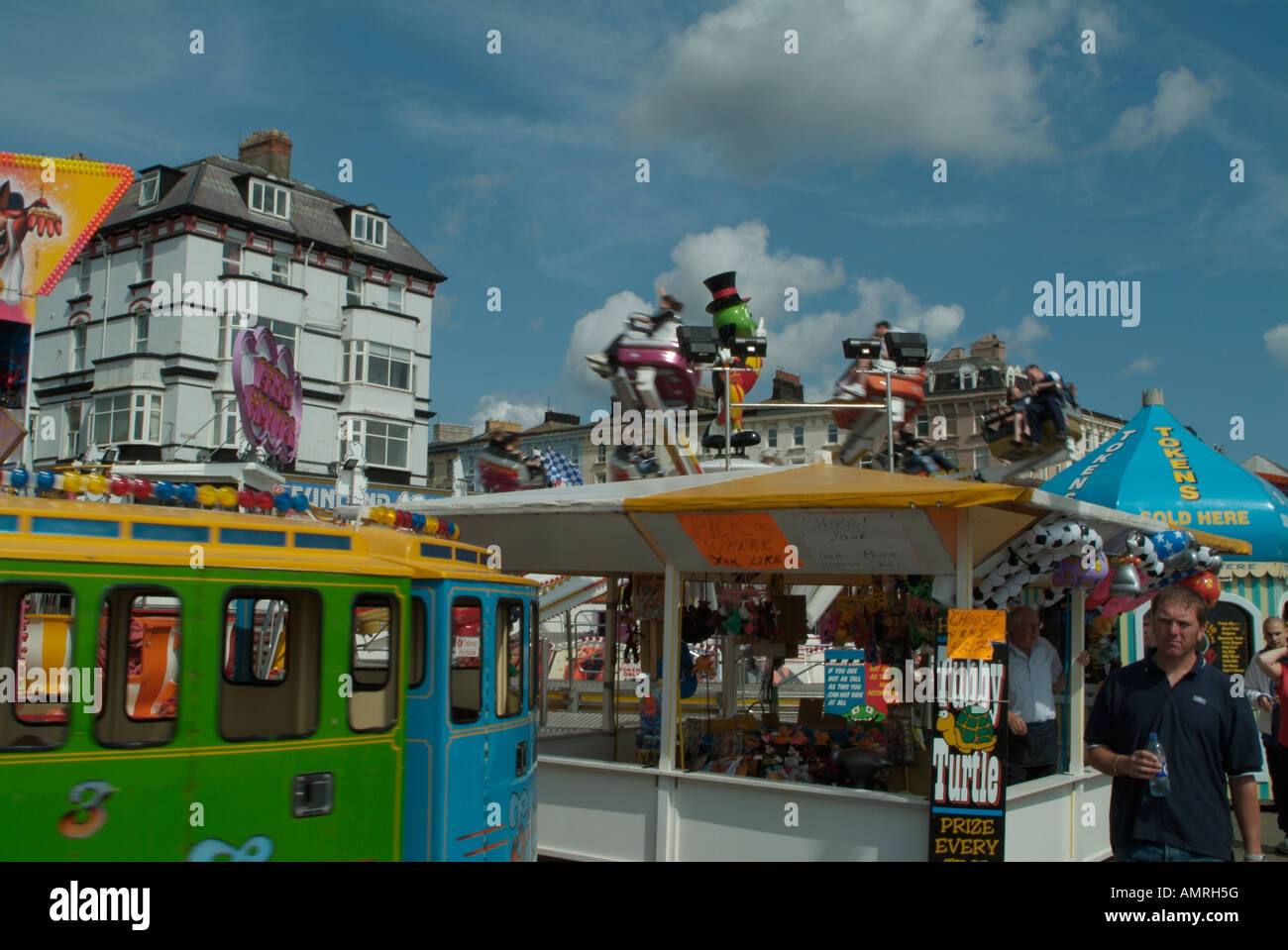 Funfair on the promenade Bridlington Stock Photo - Alamy