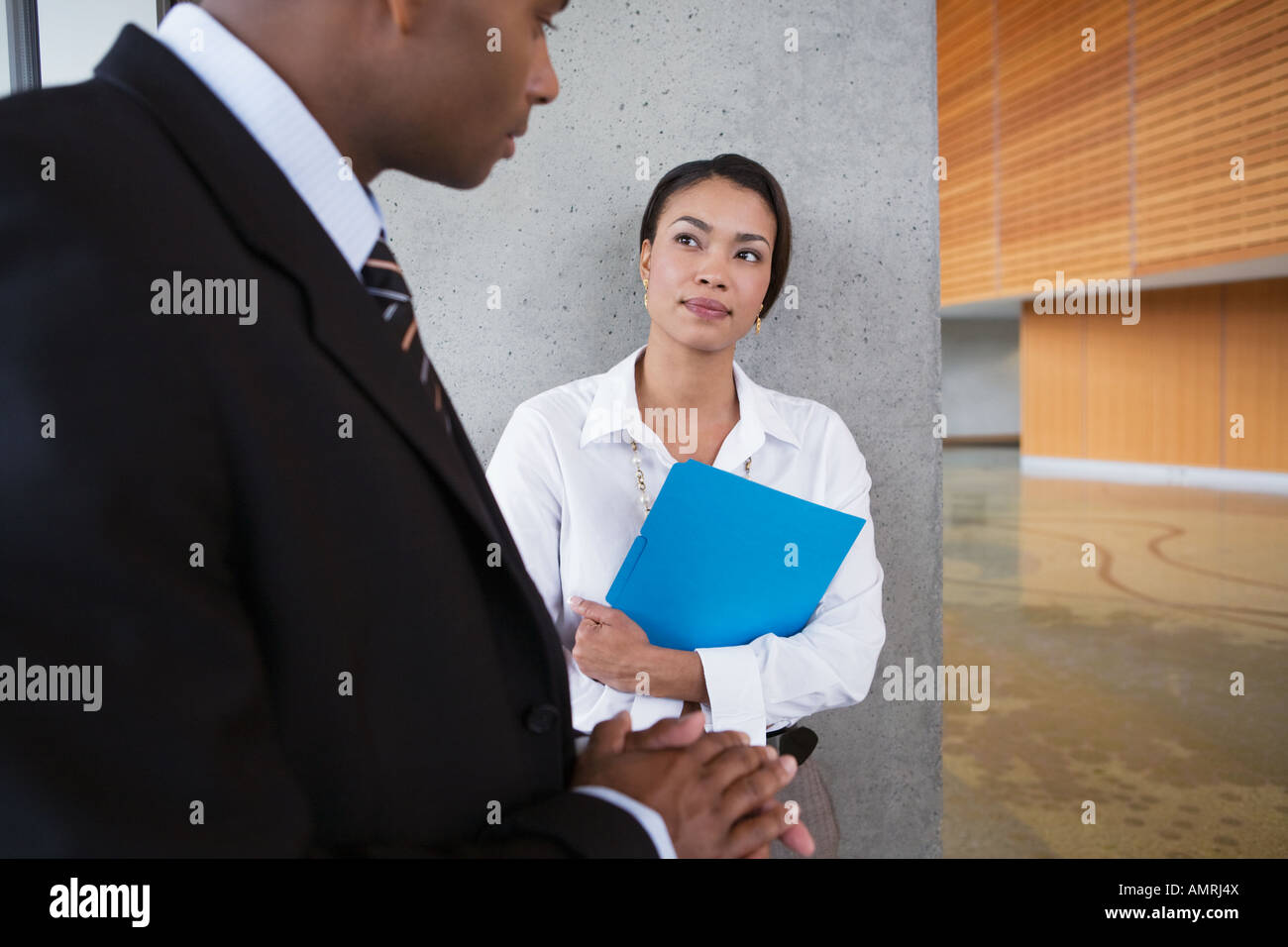African businesspeople talking Stock Photo