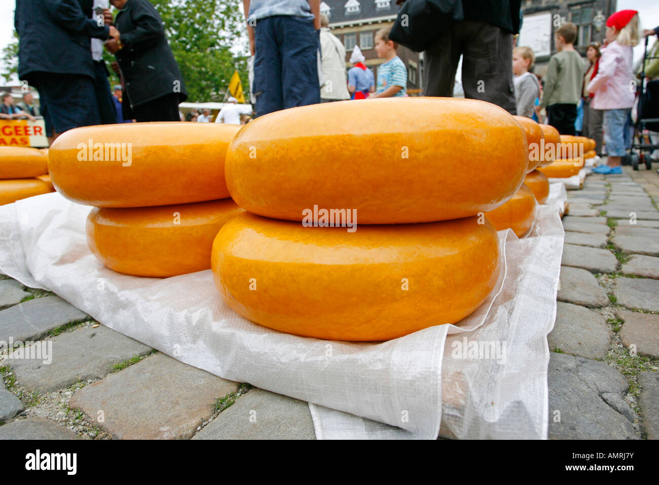 Cheese market Gouda Netherlands Europe Stock Photo Alamy