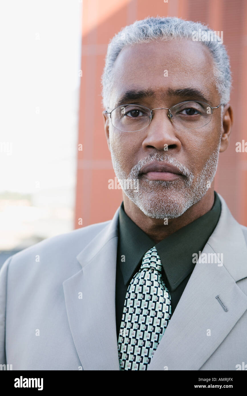 Portrait of senior African businessman Stock Photo