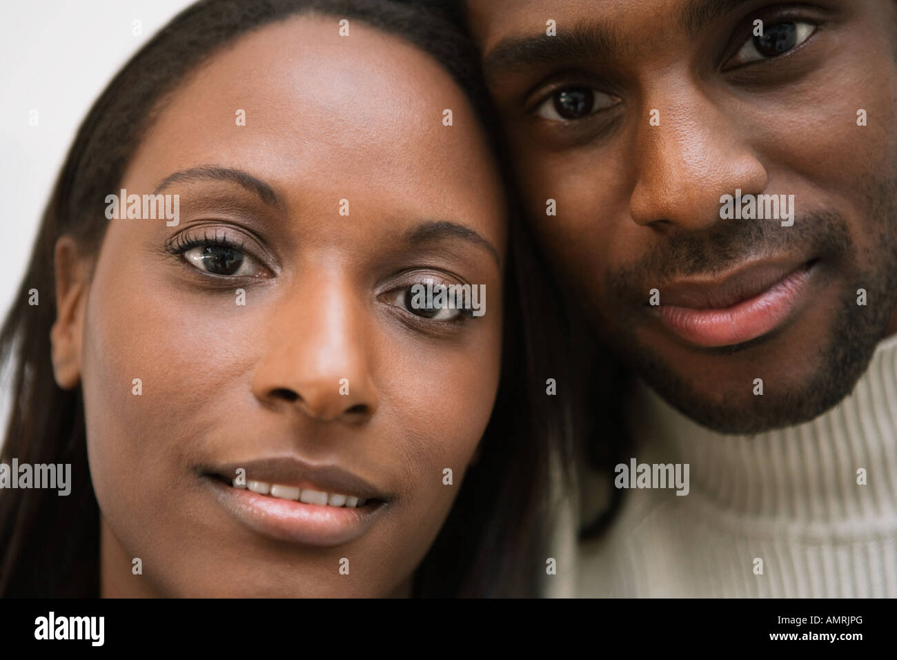 Close up of African couple Stock Photo