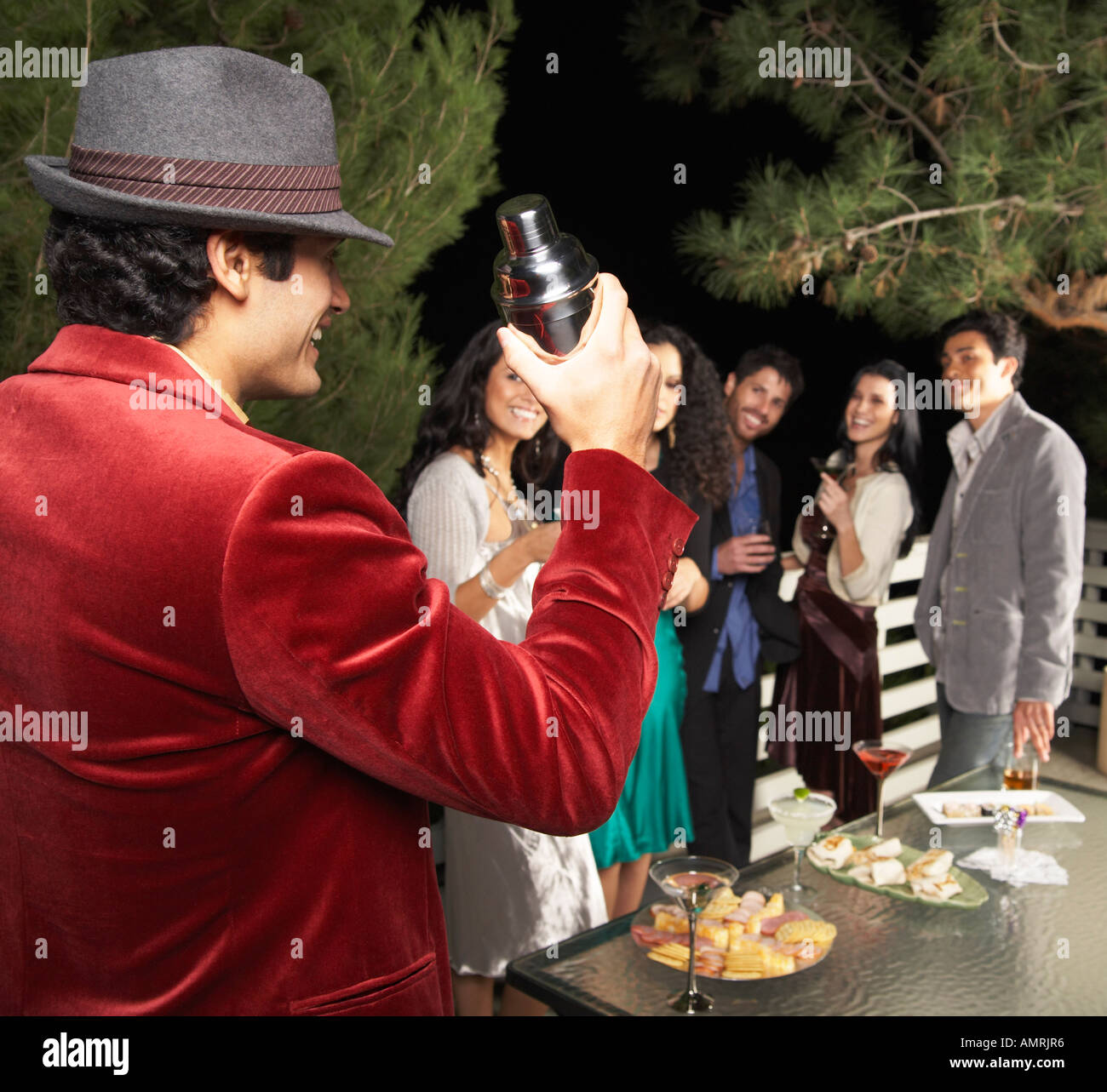 People at Party Outdoors Stock Photo