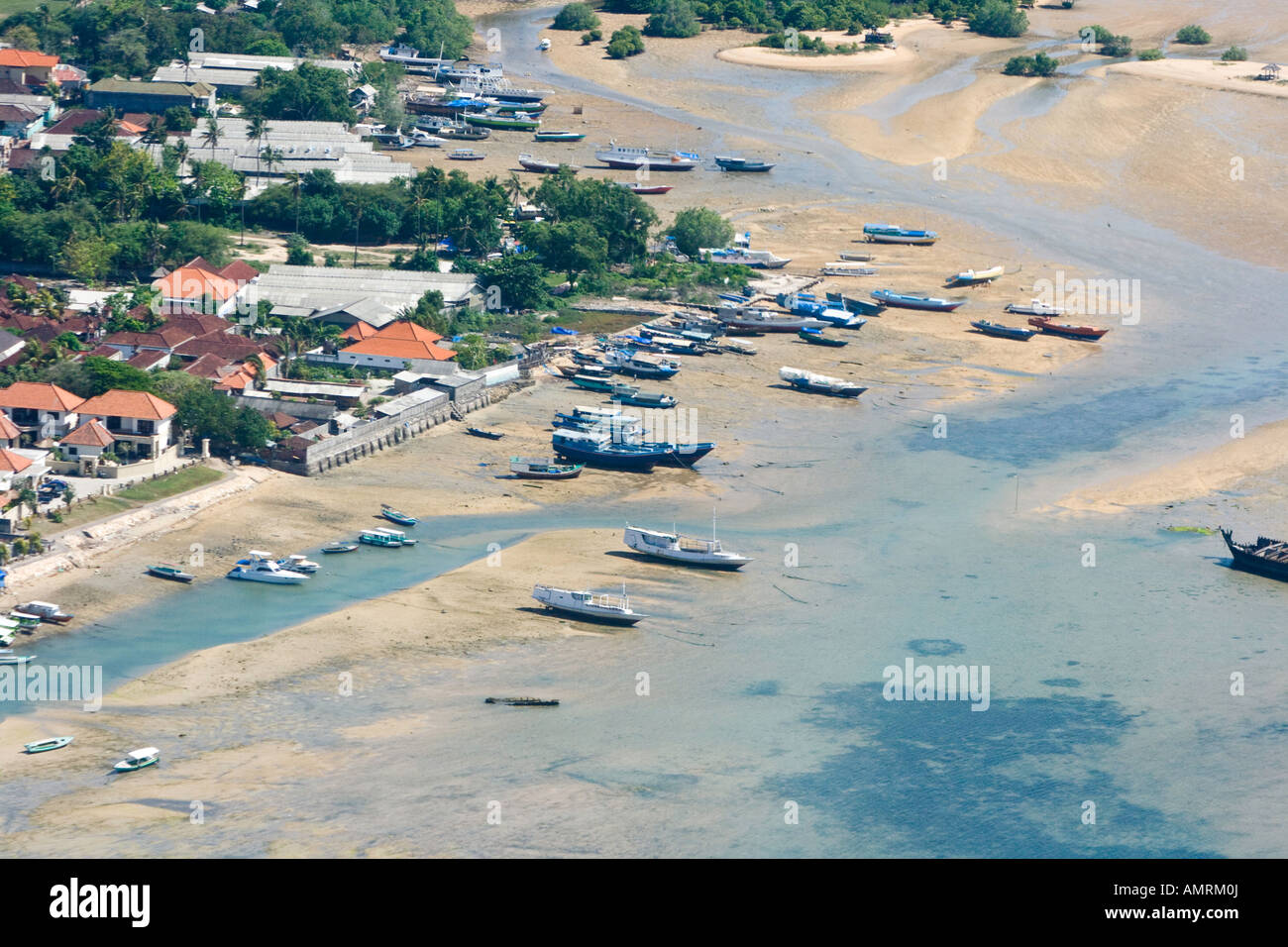 Aerial View of Nusa Dua Beach Bali Indonesia Stock Photo