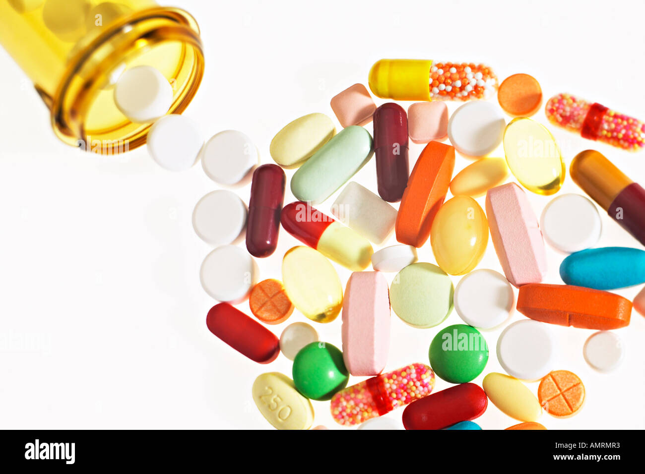 Close-Up of Pills Stock Photo