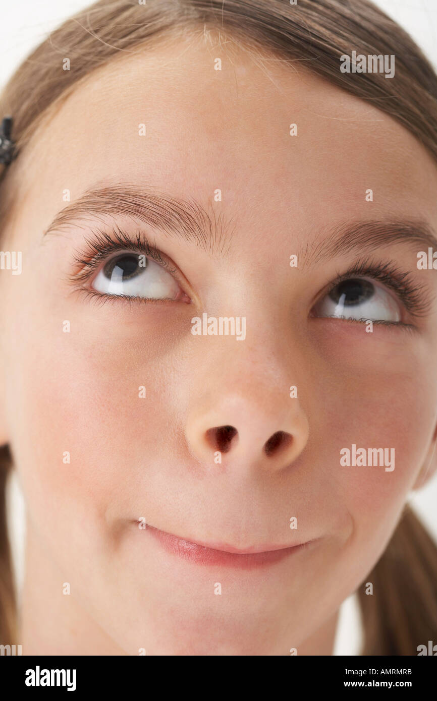 White 10 years old girl thoughtful hi-res stock photography and images ...