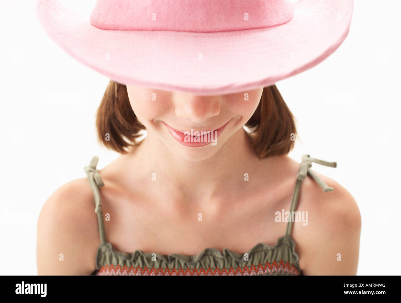 Young Girl Pink Cowboy Hat High Resolution Stock Photography and Images