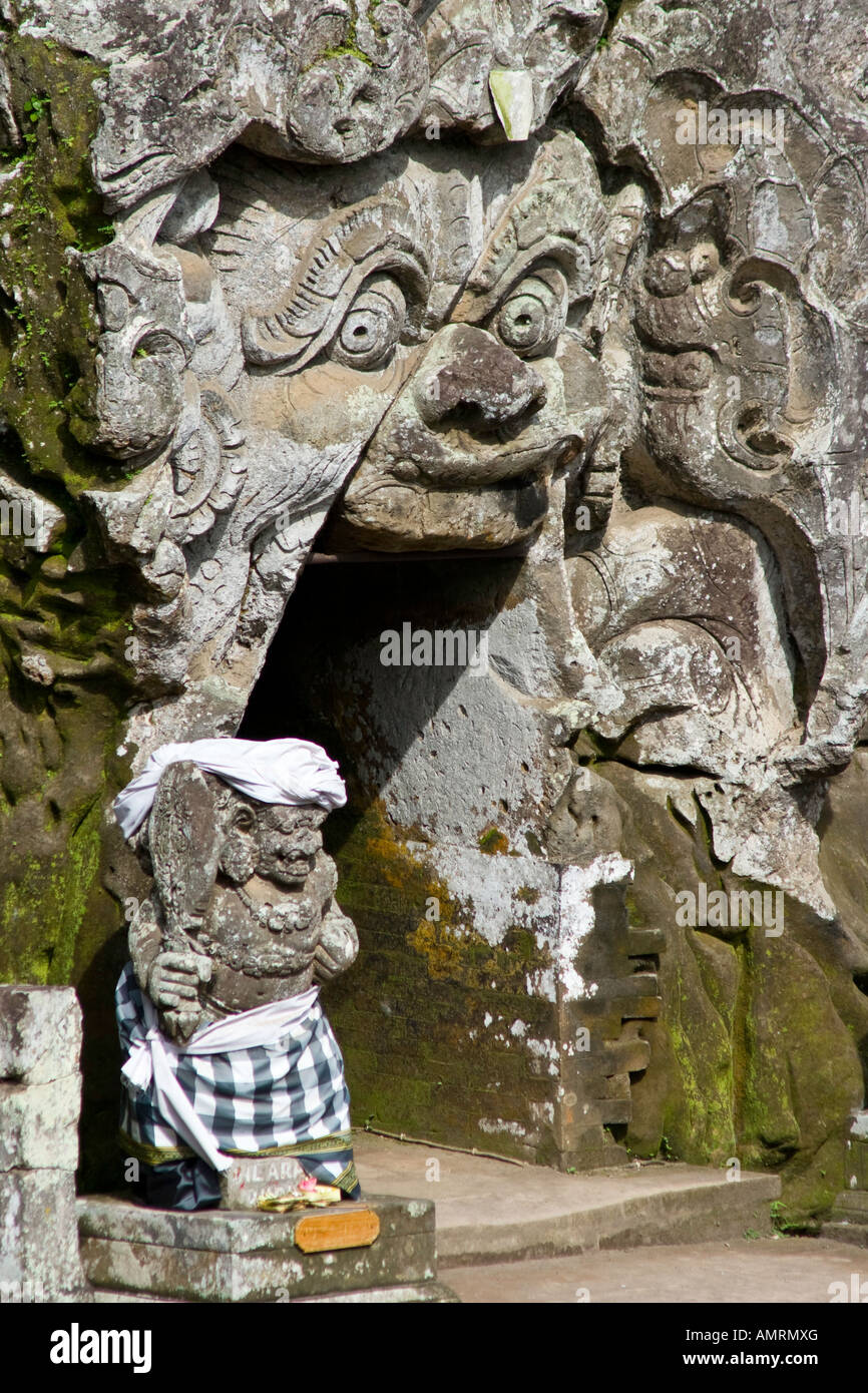 Elephant Cave or Goa Gajah Hindu Temple Ubud Bali Indonesia Stock Photo