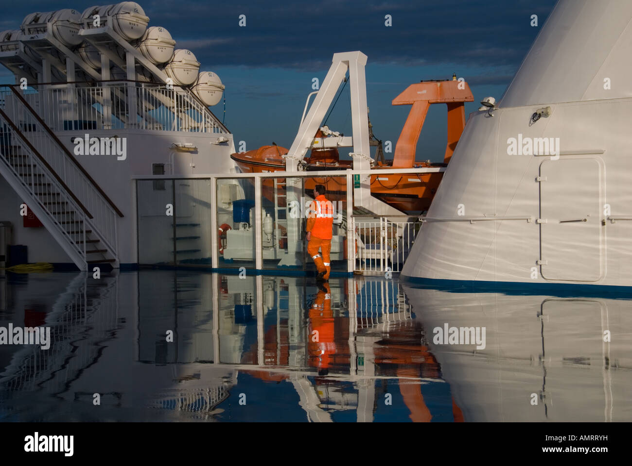Cross Channel Ferry Safety Rescue Boat Stock Photo Alamy