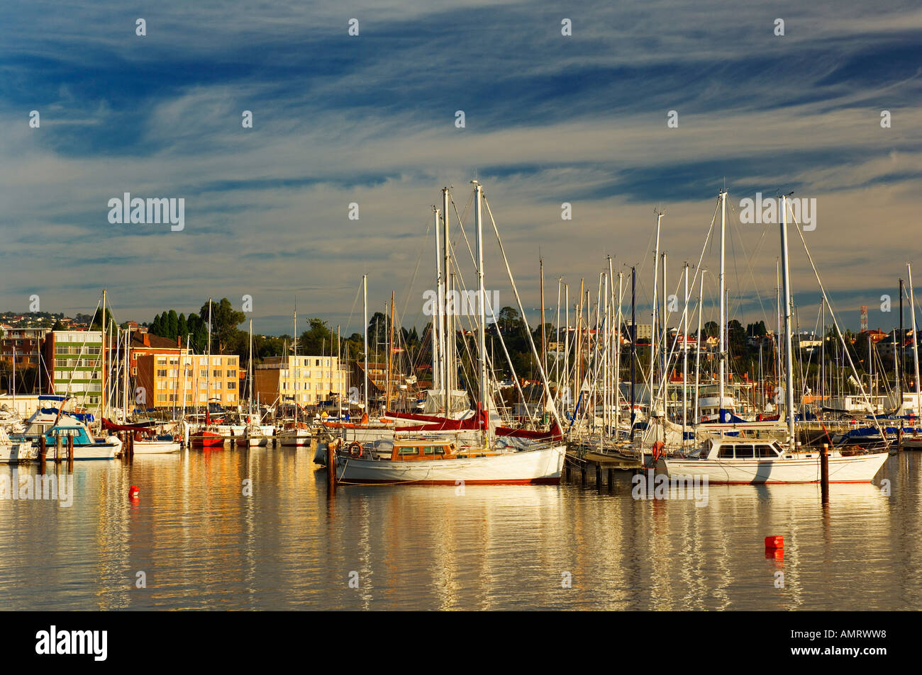 Marina in Sandy Bay, Hobart, Tasmania, Australia Stock Photo