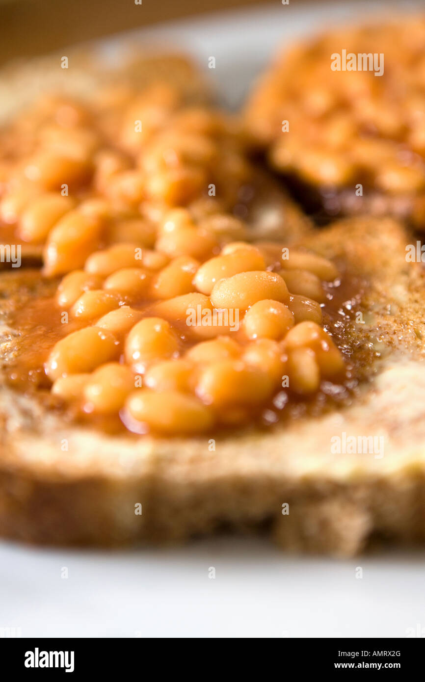Beans on toast Stock Photo Alamy