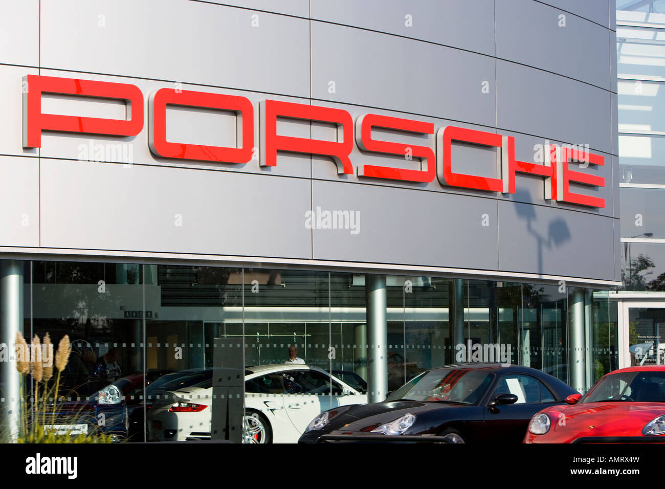 Porsche Dealership in Leeds Stock Photo Alamy
