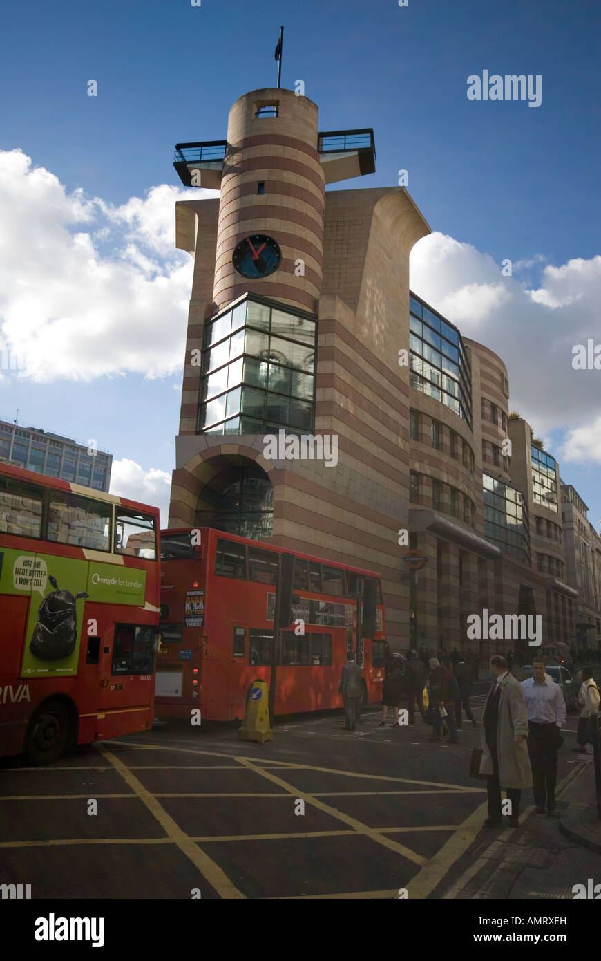 Red buses in Bank Zone London Stock Photo - Alamy