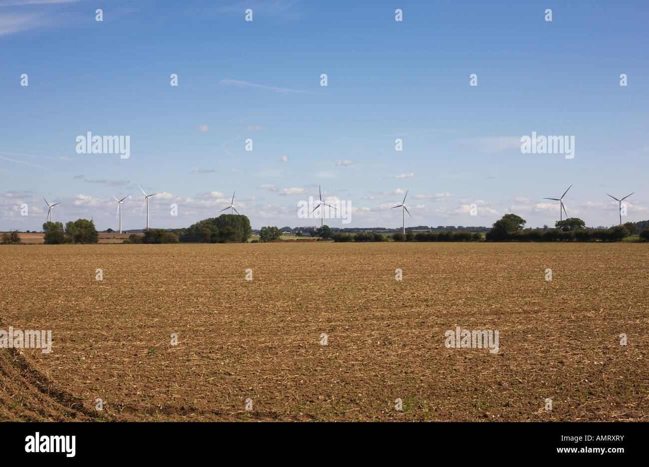 North Pickenham Wind Farm from the A1065 Stock Photo Alamy