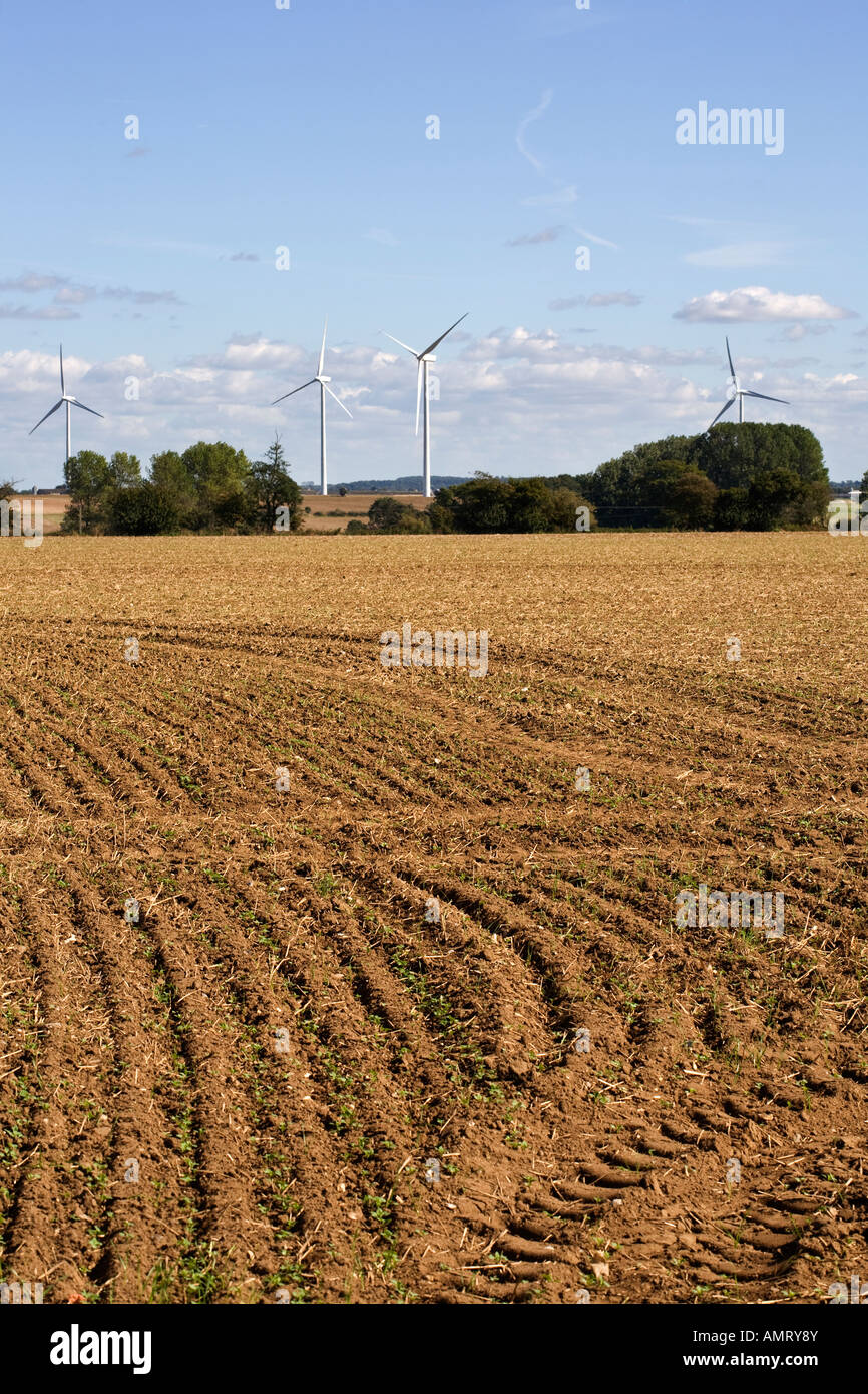 North Pickenham Wind Farm from the A1065 Stock Photo Alamy