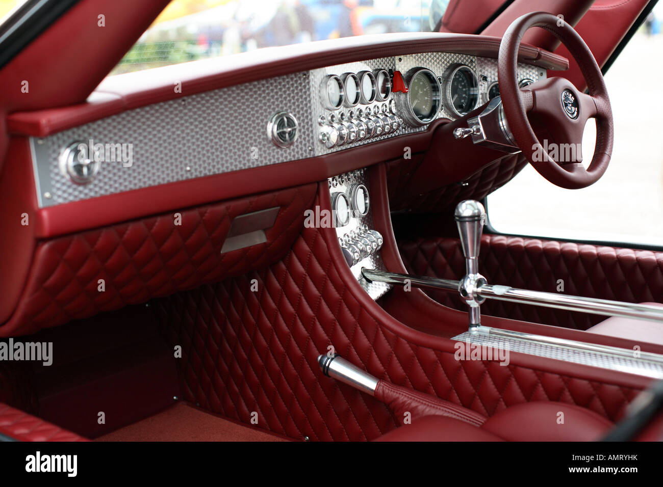 Interior of a Spyker C8 Laviolette sports car Stock Photo - Alamy