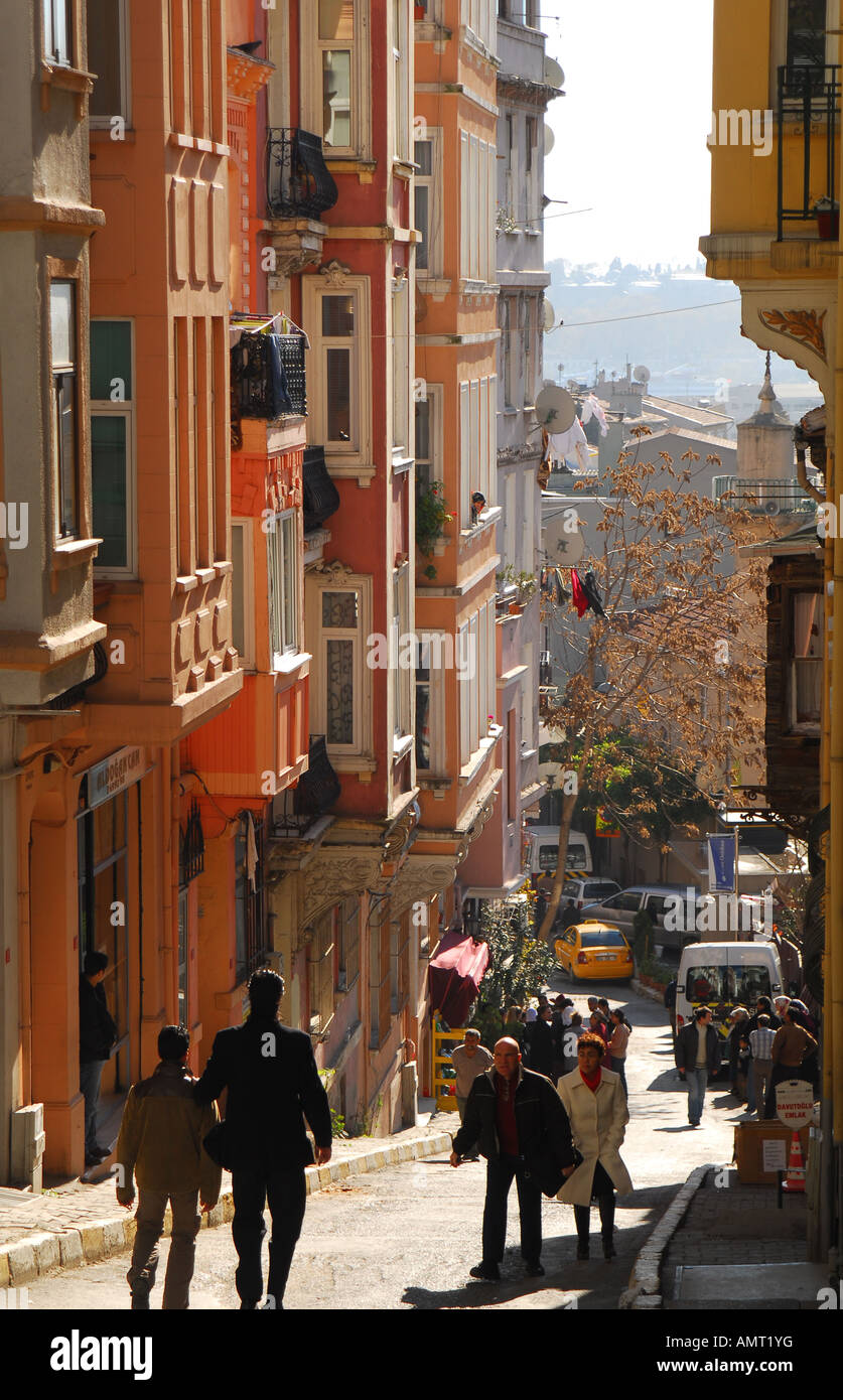 Istanbul turkey steep street bogazkesen hi-res stock photography and ...