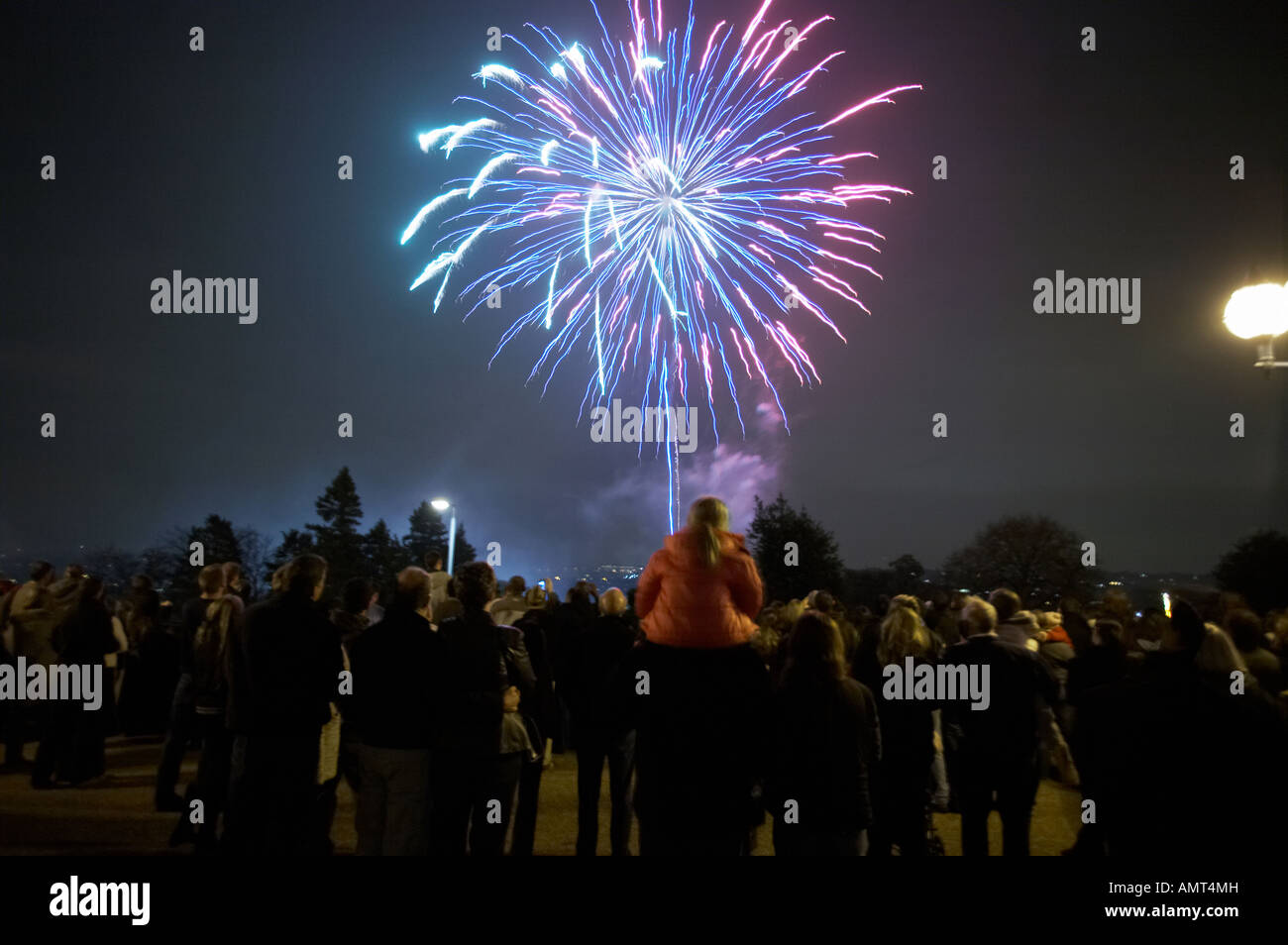 November 5th Guy Fawkes night fireworks show in London UK Stock Photo